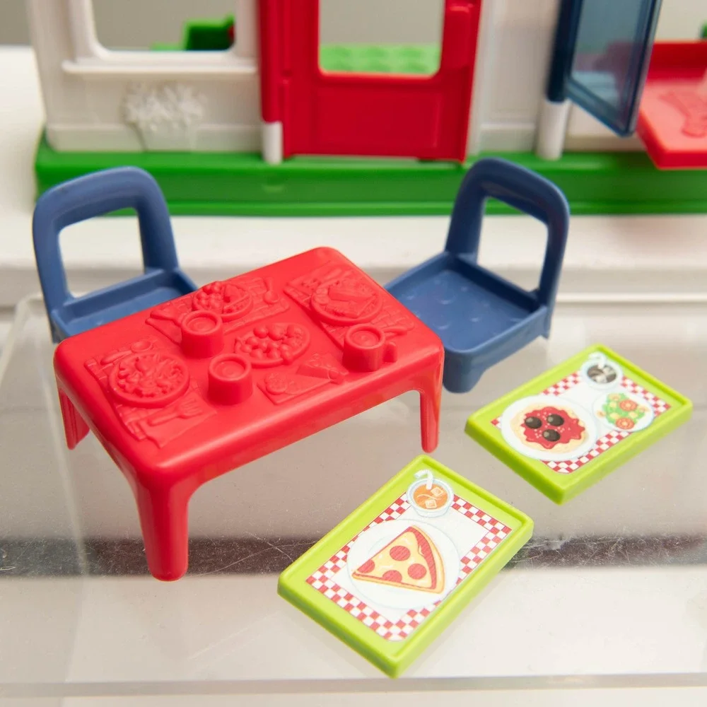 Little People We Deliver Pizza Shop Playset with Motorcycle and 3 Figures